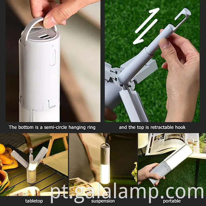 Lâmpada de acampamento inteligente com tecnologia de sensor de movimento